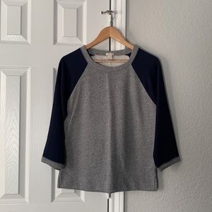 J crew “baseball” style sweater